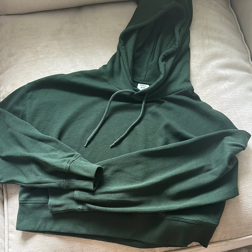 Sunday Best Green Cropped Hoodie